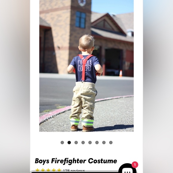 Fireman boys girls size 3T Costume outfit shirt pants suspenders birthday - Picture 8 of 13
